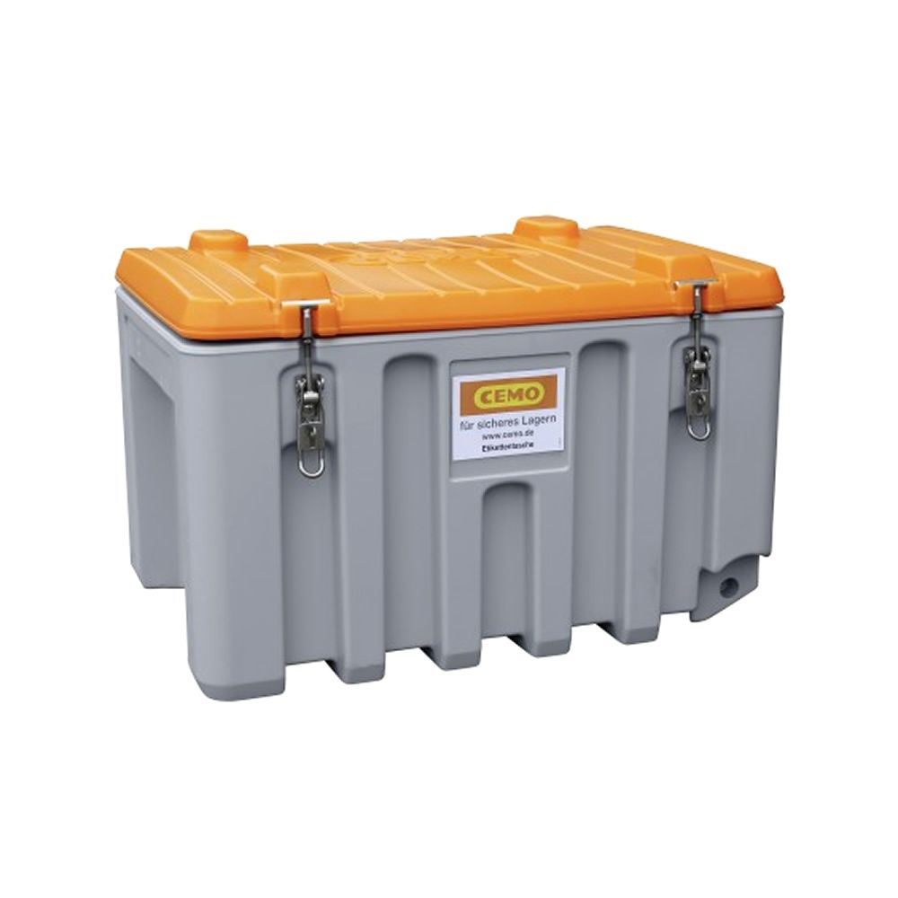Baúl contenedor caja almacenaje CEMbox 150 l gris/naranja
