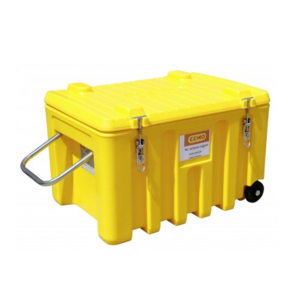 Baúl contenedor caja almacenaje carretillla CEMbox 150 l amarillo