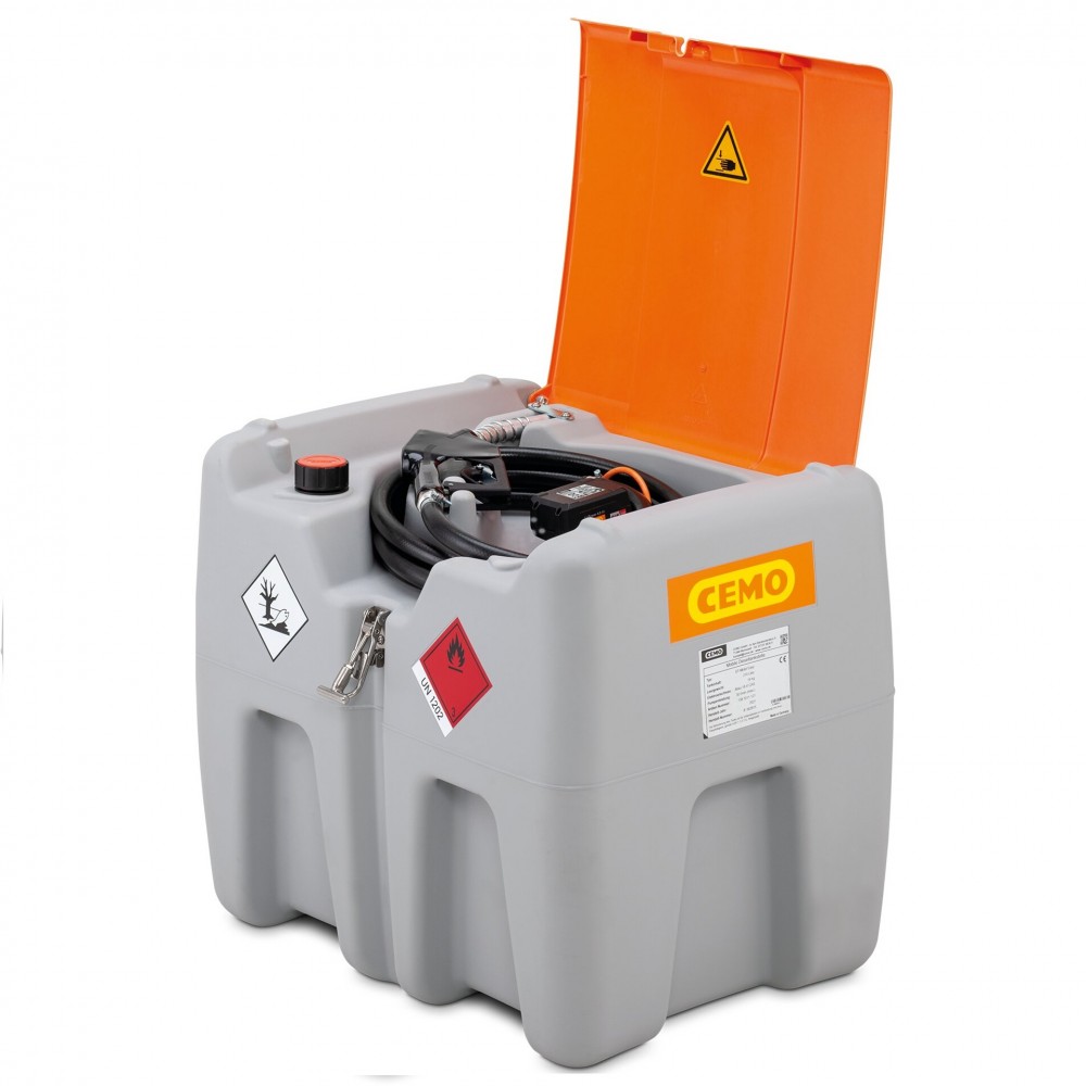 Depósito de gasoil 210 litros con bomba eléctrica CENTRI SP 12 V batería cargador y tapa CEMO