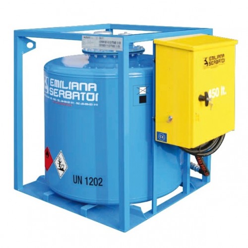 Depósito de gasoil 450 litros acero con bomba eléctrica 12V o 24V ADR TRASPO®
