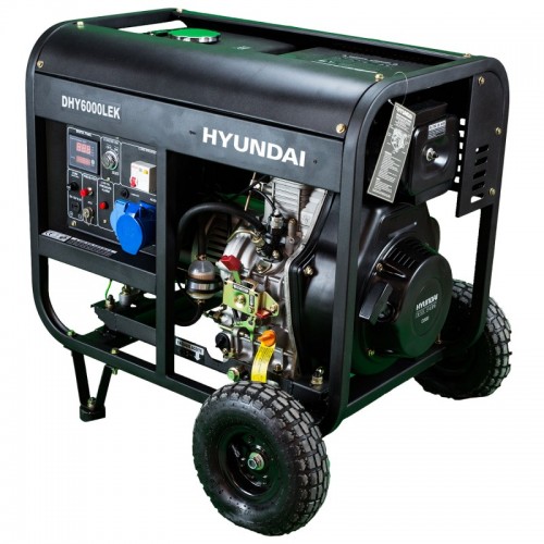 Generador diésel monofásico HYUNDAI DHY6000LEK serie PRO