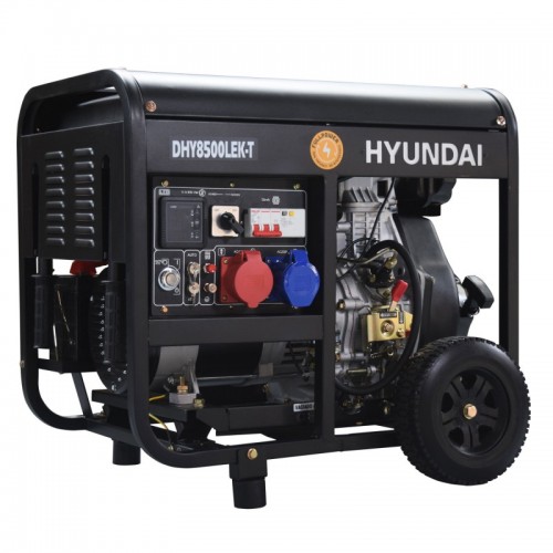 Generador diésel monofásico trifásico HYUNDAI DHY8500LEK-T serie PRO
