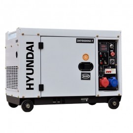 Generador diésel monofásico trifásico silent serie Pro HYUNDAI DHY8600SE-T full power ( Insonorizado )